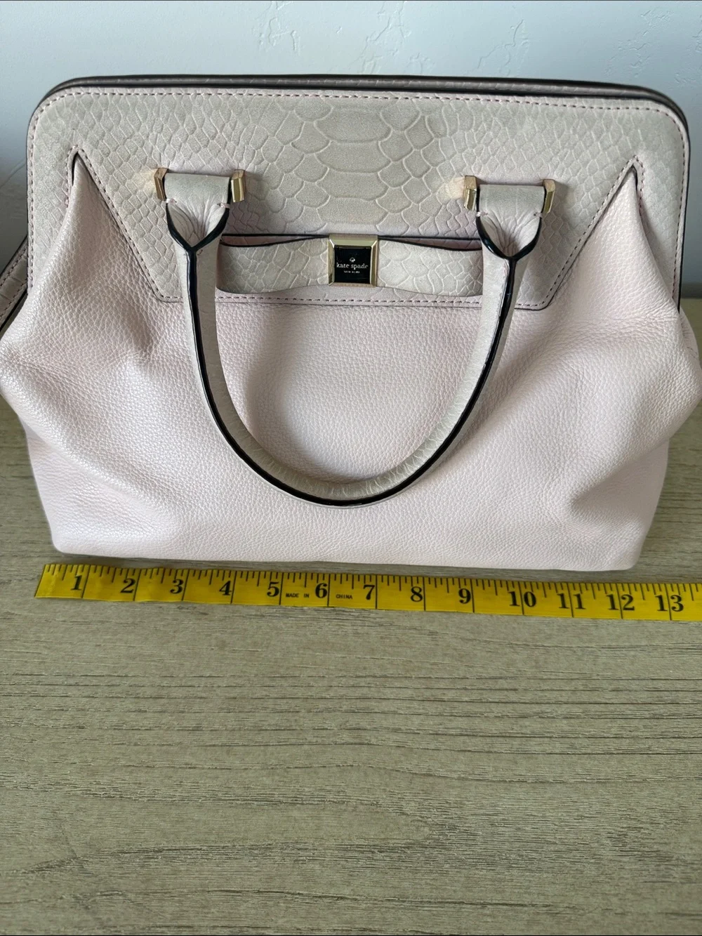 kate spade Blush Pink Textured Leather Top-Handle Satchel